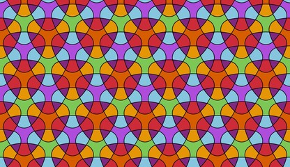 Seamless pastel pattern. Template for fabric or wrapping. Textile design. Optical illusions. Bright colors. Modern textile. Geometric. Background for cards. Vintage ornament. Fashion background.