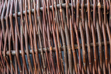 Background and texture of natural wicker weave
