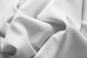 Plakat White fabric texture.Abstract cotton background. Smooth elegant white textile. White color is symbol of purity, modernity,simplicity,neutrality,honesty.