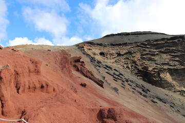 Laguna Verde El Golfo Lanzarote Canaries Espagne 