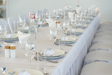 table set for a party