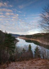 Dhunn water reservoir, Bergisches Land, Germany