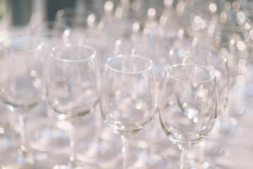 champagne glasses on the table