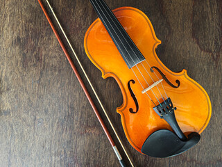 Obraz na płótnie Canvas violin and bow close shot