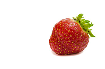Fresh, ripe strawberry, on a light background