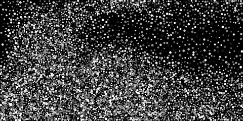 Silver confetti point on a black background. Luxury festive background. Decorative element. Element of design. Vector illustration, EPS 10.