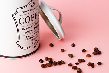 Coffee beans out of the coffee pot.
