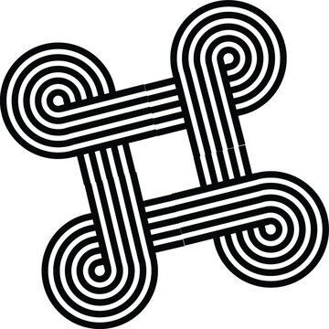 Abstract of infinity loop inlining  with white background
