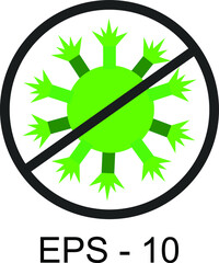 Coronavirus. Virus symbol image, colored COVID-19.