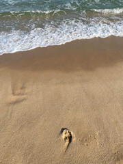 footprint on the beach