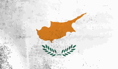 Cyprus grunge flag set