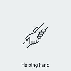 helping hand icon vector sign symbol
