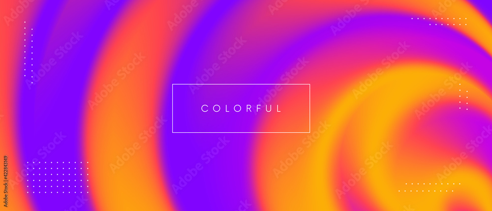Aufkleber Minimal magma color gradient backdrop. Abstract twisted colorful backdrop vector design.