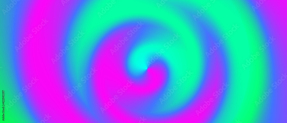 Poster Abstract swirl smooth gradient background. Cool radial vortex abstraction. Bright modern backdrop.