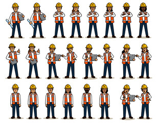 Hard hat workers assortment