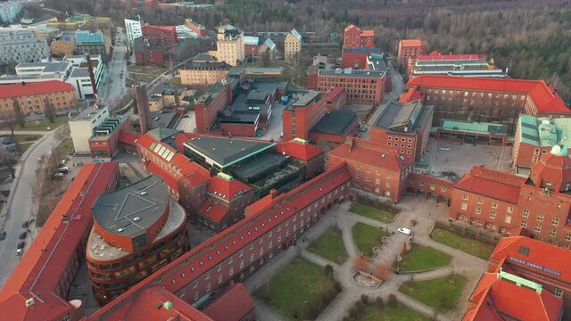 The Royal Institute of technology in Stockholm City. Aerial view.