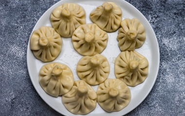 Traditional georgian khinkali dish