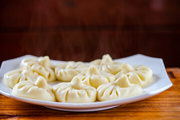 Traditional georgian khinkali dish