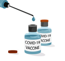 COVID-19 coronavirus vaccine serum illustration