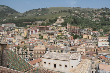Obraz premium View from Santa Maria Nuova Cathedral in Monreale, Sicily Italy