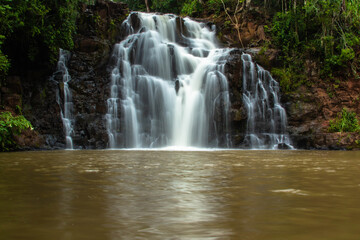 Fototapeta na wymiar Londrina, Paraná, Brazil. February 25, 2021 - Bulle Waterfall in Londrina, Brazil.