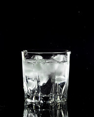 splashes of water and lime