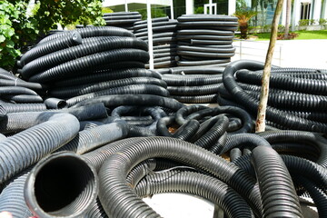 Ductwork for fiber optic cable, expansion of high-speed Internet, empty tubes for cables under a...