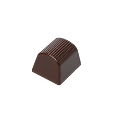rectangular chocolate candy isolated on white background