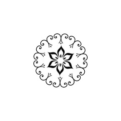 Vector logo design template for boutique, salon, jewelry. Geometric flower symbol