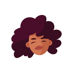 Isolated African american woman face - Vector illustration