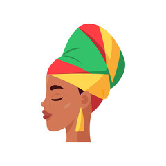 Isolated African american woman face - Vector illustration