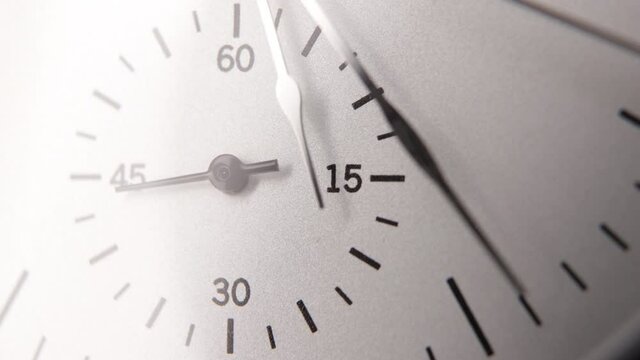 classic, minimalistic, white, chronograph wristwatch close-up