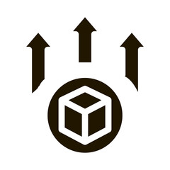 sending parcel icon Vector Glyph Illustration