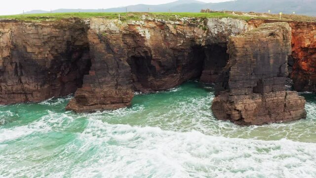 Las Catedrales beach in Lugo Galicia