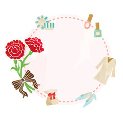 母の日　カーネーションとギフトアイテム　円