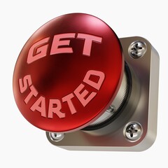 Big Red Button Labeled "Get Started"
