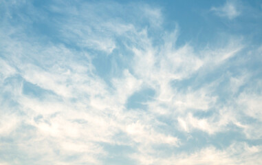 Fototapeta premium The sky is large, bright, beautiful and has white clouds.