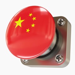 Big Button with the Chinese Flag