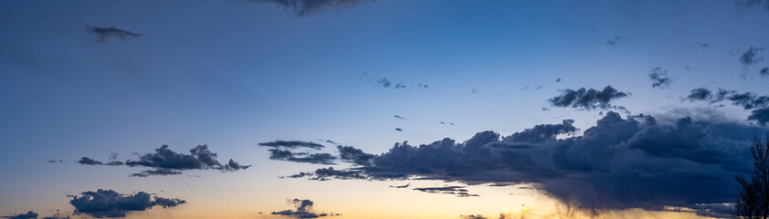 clouds at sunset in late winter