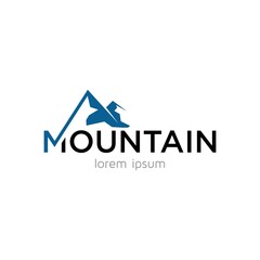 abstract mountain m logo