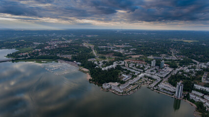 Seaside of Espoo, Finland. District called Kivenlahti (Stone Bay)