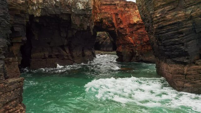Las Catedrales beach in Lugo Galicia
