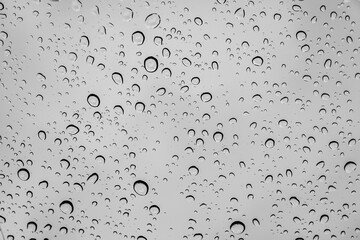CLose Up Image Of Waterdrop On Grey Background