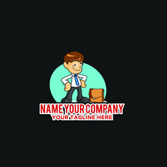 company man running logo
