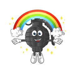 granade with rainbow