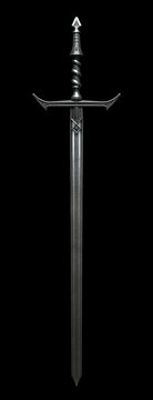 Metal sword on a dark background 