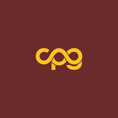 CPG line connected logo design vector
