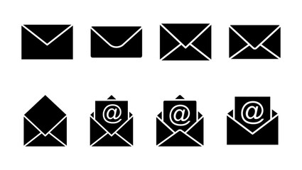 Mail icon set. email icon vector. E-mail icon. Envelope illustration