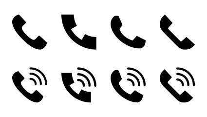 Fototapeta premium Call icon set. telephone icon vector. phone icon vector. contact us
