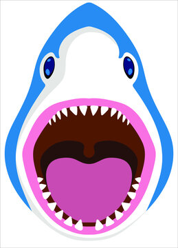 recommend clip art: Shark Mascot School Team, Wild Animal Head, Animal Face, Sport Emblem, Badge Art Icon, Roaring 
                    Shark Label, Design Logo, Vector Clipart. Vector illustration isolate. Print for T-shirts and sweatshir